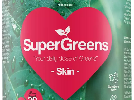 Nature&#39;s Finest supermaisto mišinys odai „SuperGreens SKIN“, ekologiškas 150 g.