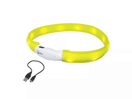 Luminous collar Visible M, yellow, 25 mm, 55 cm