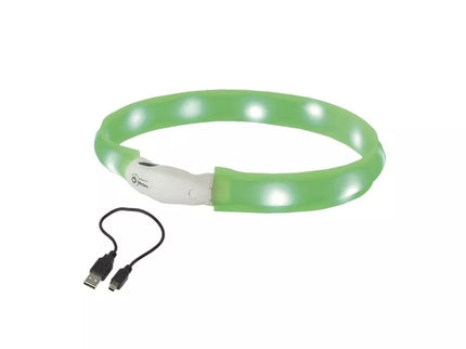 Šviečiantis antkaklis Visible M, žalias, 25 mm, 55 cm