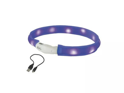 Šviečiantis antkaklis Visible S, mėlynas, 25 mm, 40 cm