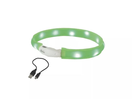 Šviečiantis antkaklis Visible S, žalias, 25 mm, 40 cm