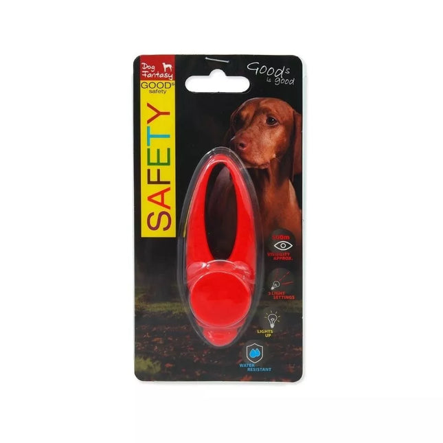Luminous silicone dog tag, red