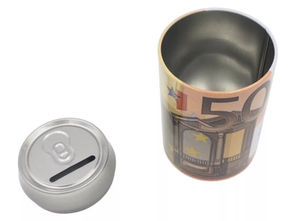 Taupyklė „Gėrimo skardinė“ su euro banknotų dizainu