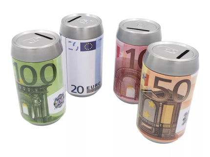 Taupyklė „Gėrimo skardinė“ su euro banknotų dizainu