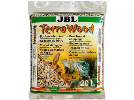 TerraWood natūralus buko drožlių pakratas terariumams 20 l