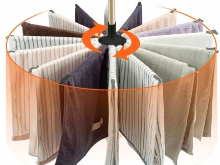 Trijų aukštų vertikali drabužių džiovyklė