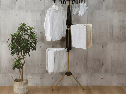 Trijų aukštų vertikali drabužių džiovyklė