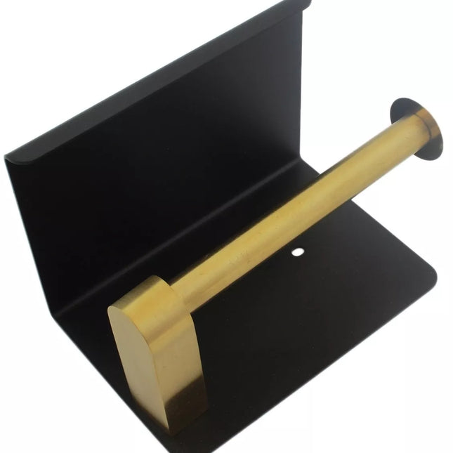 Tualetinio popieriaus laikiklis (juoda ir auksinė)