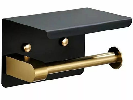 Tualetinio popieriaus laikiklis (juoda ir auksinė)