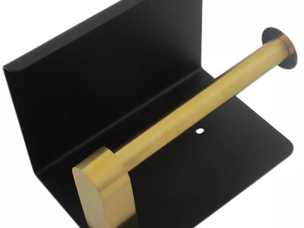 Tualetinio popieriaus laikiklis (juoda ir auksinė)