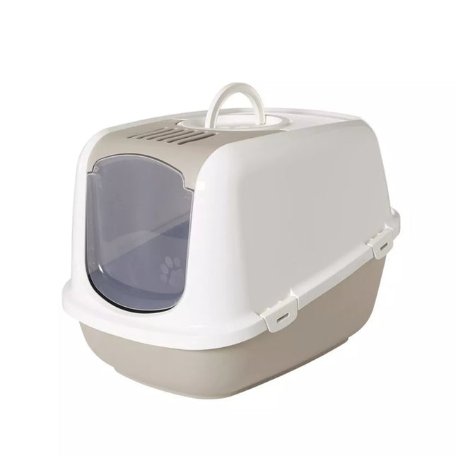 Nestor Jumbo Enclosed Cat Litter Box, Blue, 66.5x48.5x46.5 cm