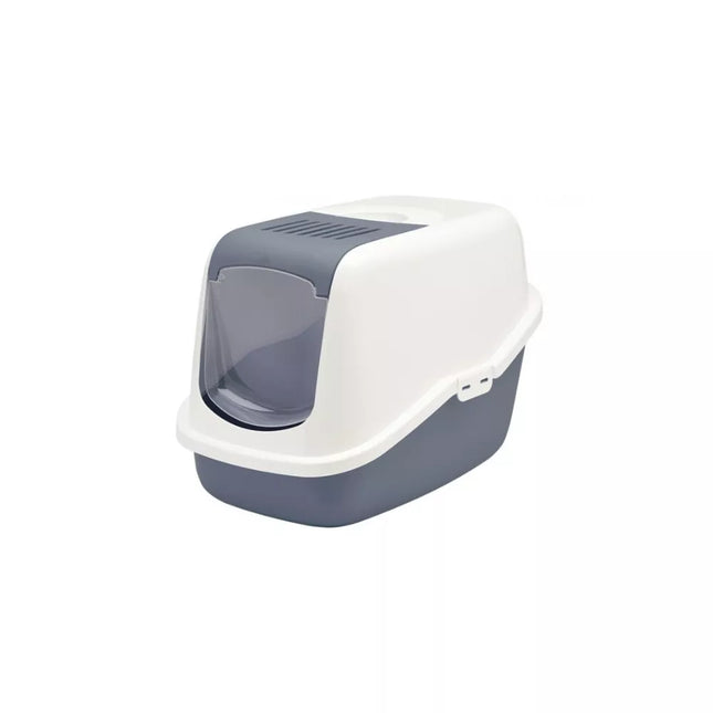 NESTOR Enclosed Cat Litter Box, Grey, 56x39x38.5 cm