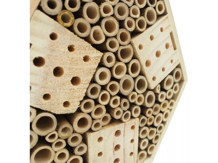 Vabzdžių namelis iš medžio (šešiakampis)