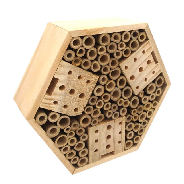 Vabzdžių namelis iš medžio (šešiakampis)