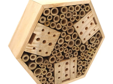 Vabzdžių namelis iš medžio (šešiakampis)