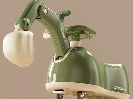 Vaikiškas paspiriamas ekskavatorius–važinėjimo mašinėlė su kaušu