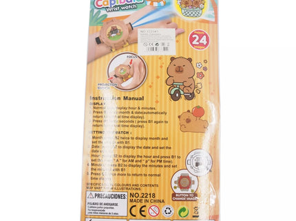 Vaikiškas laikrodis su projekcija „Capibala“ + pakabukai