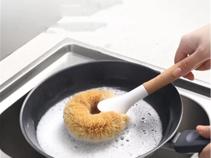 Indų valymo šepetys su kokoso šereliais