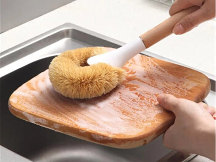 Indų valymo šepetys su kokoso šereliais