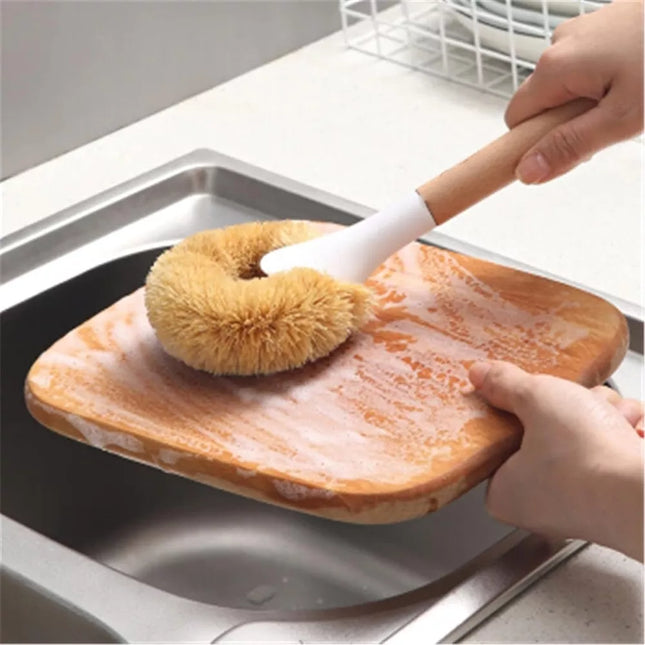 Indų valymo šepetys su kokoso šereliais