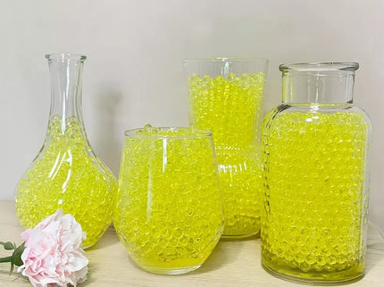 Yellow water beads
