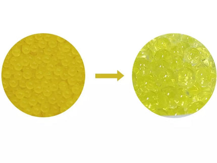 Yellow water beads
