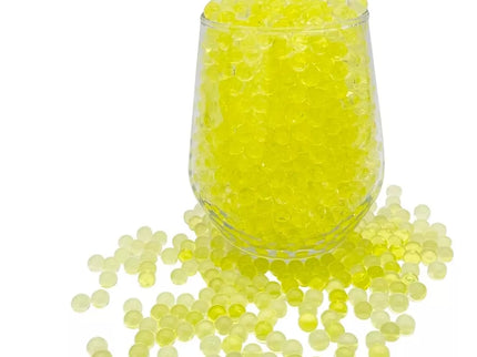 Yellow water beads