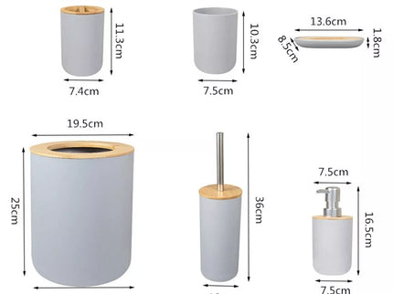 Vonios aksesuarų rinkinys Juodas
