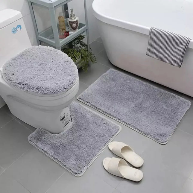 3-dalių, vonios kilimėlių rinkinys