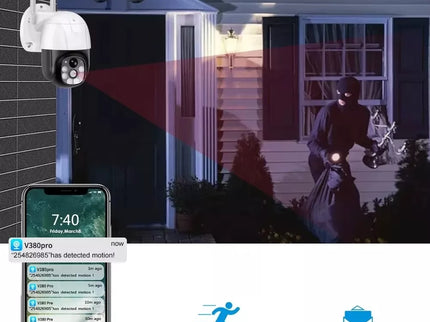 WIFI lauko kamera 350°/90° vaizdu
