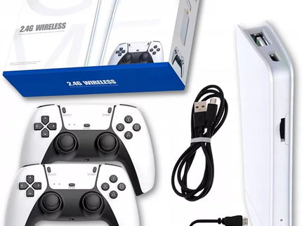 Žaidimų konsolė su dviem pulteliais