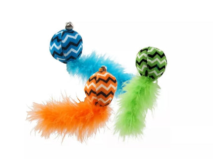 Magic Cat Fishing Rod Cat Toy with Plush Ball and Feather, 17+45 cm