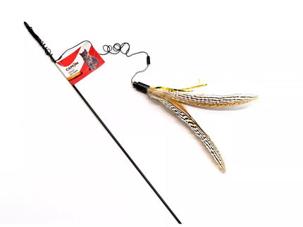 Žaislas katėms meškerė su plunksnomis (drugelis)