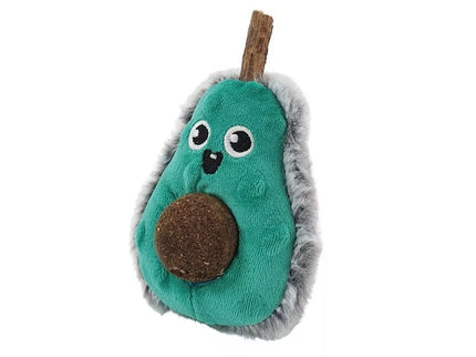 Plush Avocado Cat Toy with Catnip, 13 cm