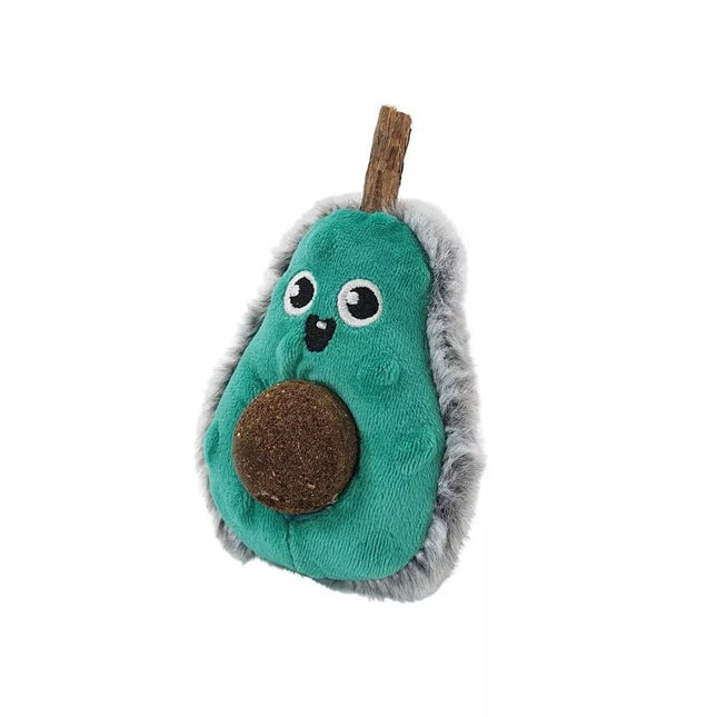 Plush Avocado Cat Toy with Catnip, 13 cm