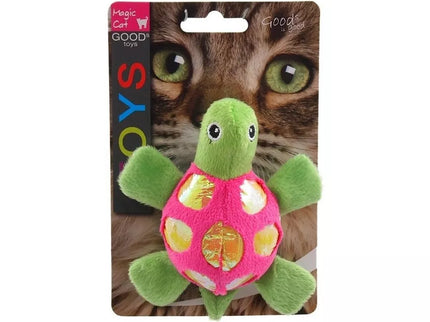 Magic Cat plush turtle toy with catnip, 11 cm