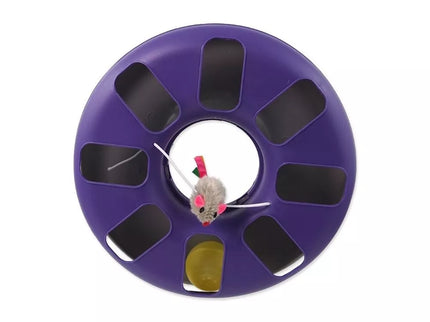 Cat toy wheel with mouse, 25x25x6.5 cm