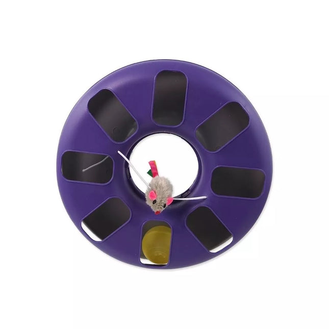 Cat toy wheel with mouse, 25x25x6.5 cm