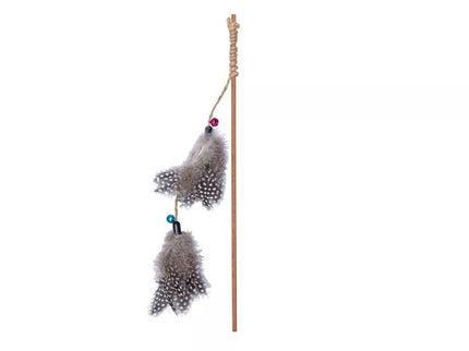 Cat Fishing Rod Toy with Feathers