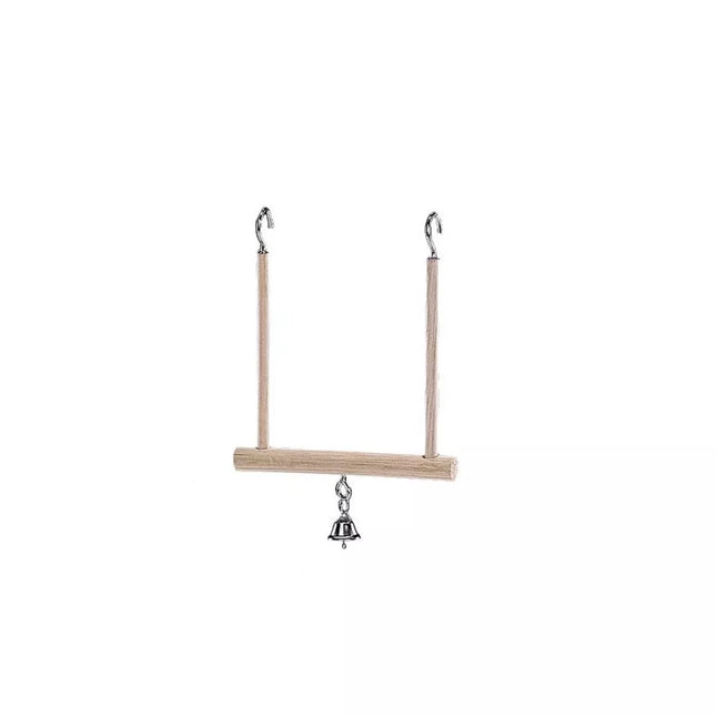 Bird swing toy with bell, 12.5x13.5 cm