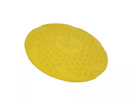 Žaislas šunims guminė skraidanti lėkštė, geltona, 18 cm