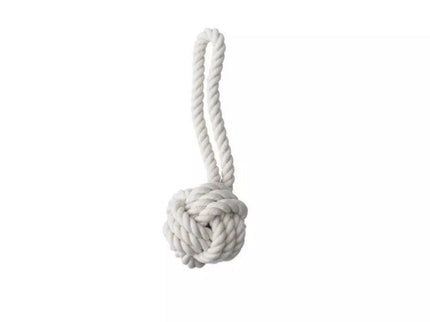 Natural Rope Dog Toy, Ball with Loop, L, 30cm