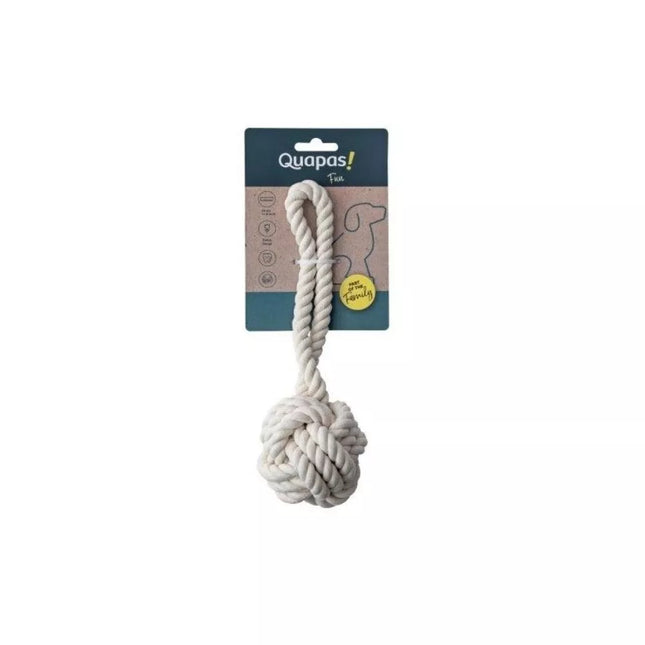 Natural Rope Dog Toy, Ball with Loop, L, 30cm