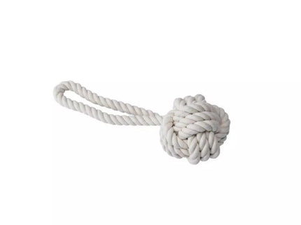 Natural Rope Dog Toy, Ball with Loop, L, 30cm