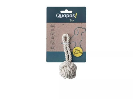 Natural Rope Dog Toy, Ball with Loop, M, 15 cm
