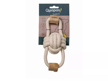 Natural Rope Dog Toy, Knot with Coffee Wood Rings, 30x10 cm