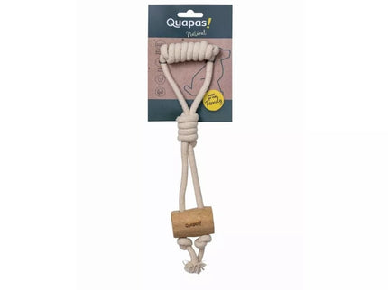Natural Rope Dog Toy with Coffee Wood Ring, 42x36 cm