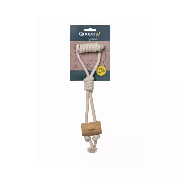 Natural Rope Dog Toy with Coffee Wood Ring, 42x36 cm