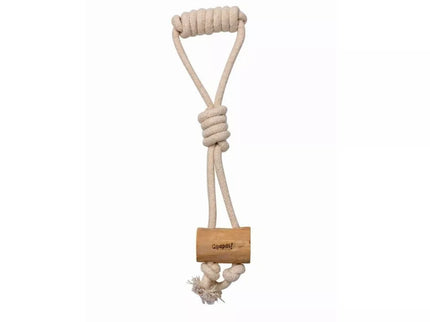 Natural Rope Dog Toy with Coffee Wood Ring, 42x36 cm