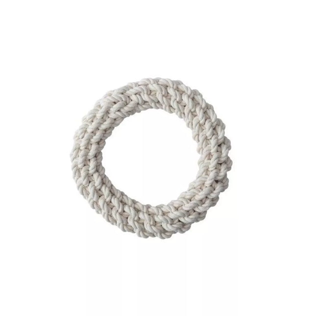 Natural Rope Ring Dog Toy, L, 27 cm